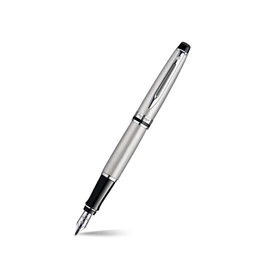 Waterman Expert Stainless Steel Chrome Trim Medium Nib Fountain Pen