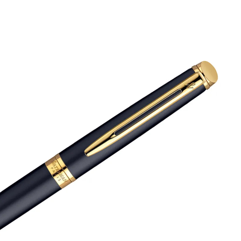 Waterman Hemisphere Matte Black Gold Trim Medium Fountain Pen