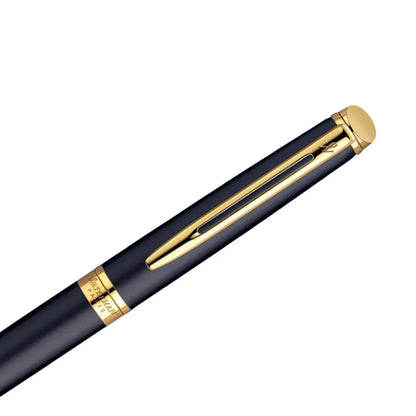 Waterman Hemisphere Matte Black Gold Trim Medium Fountain Pen