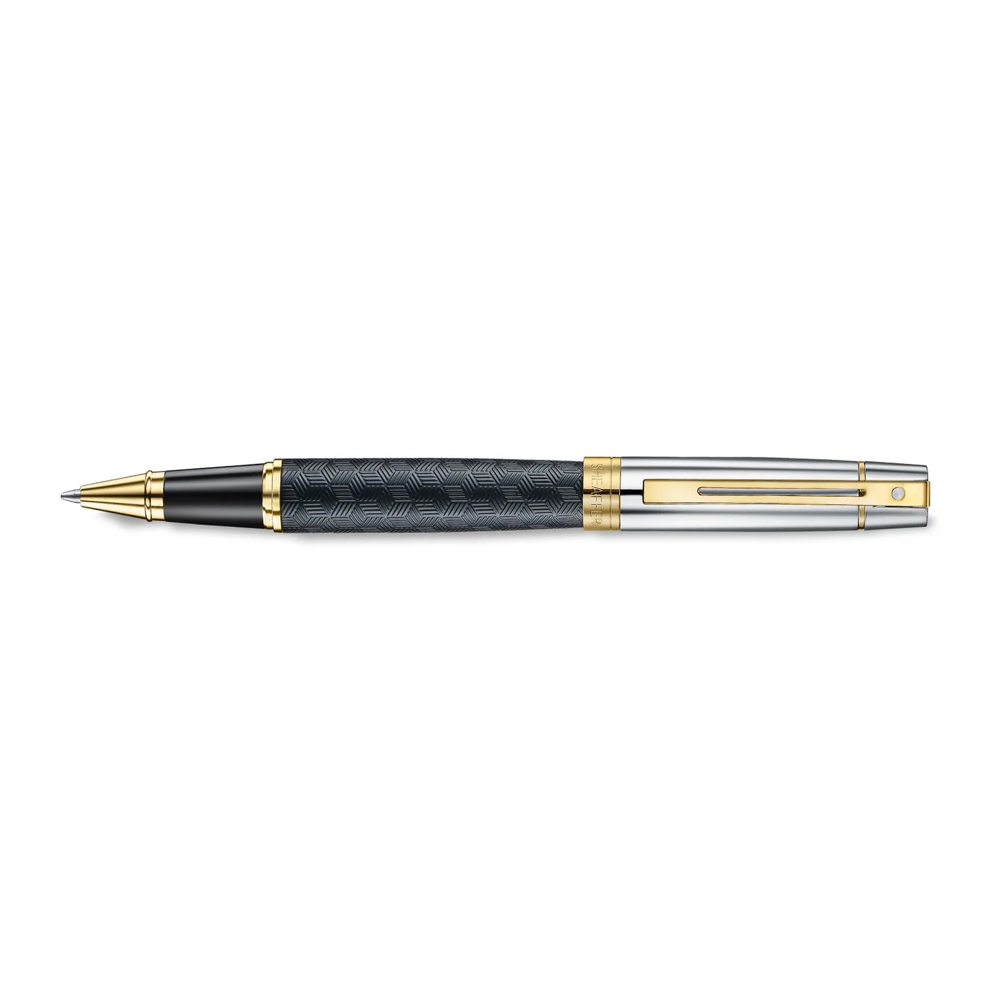 Sheaffer 9347 Engraved Mt Black Chrome Roller Pen