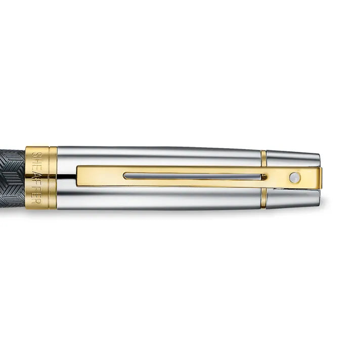 Sheaffer 9347 Engraved Mt Black Chrome Roller Pen