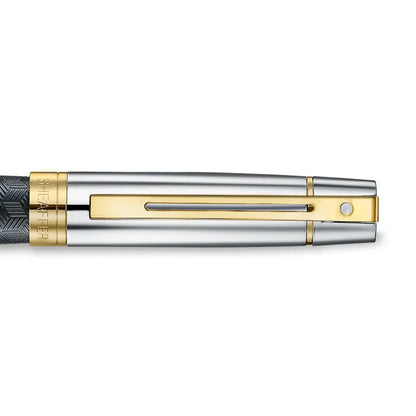 Sheaffer 9347 Engraved Mt Black Chrome Roller Pen