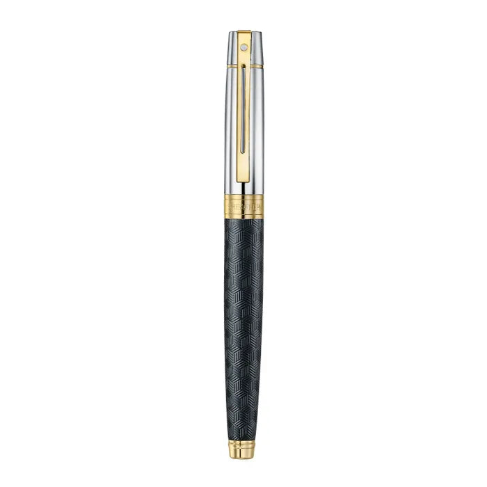 Sheaffer 9347 Engraved Mt Black Chrome Roller Pen
