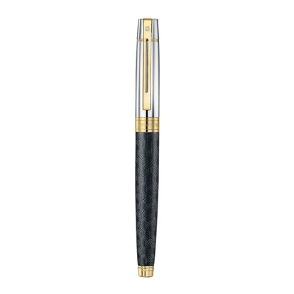 Sheaffer 9347 Engraved Mt Black Chrome Roller Pen