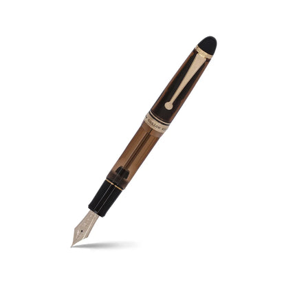 Pilot Custom 823 Brown Fountain Pen Broad + Ink Bottle