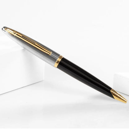 Waterman Carene Deluxe  Black Gold Trim Ball Pen