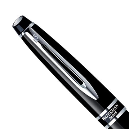 Waterman Expert Mars Black Chrome Trim Medium Nib Fountain Pen