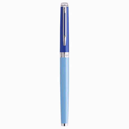 Waterman Hemisphere Colour Block Blue Chrome Trim Roller Pen