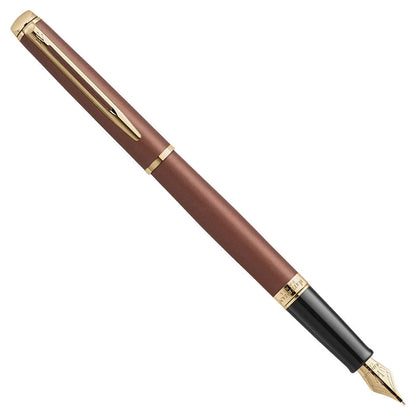 Waterman Hemisphere Metallic Copper Gold Trim Fine Fountain Pen