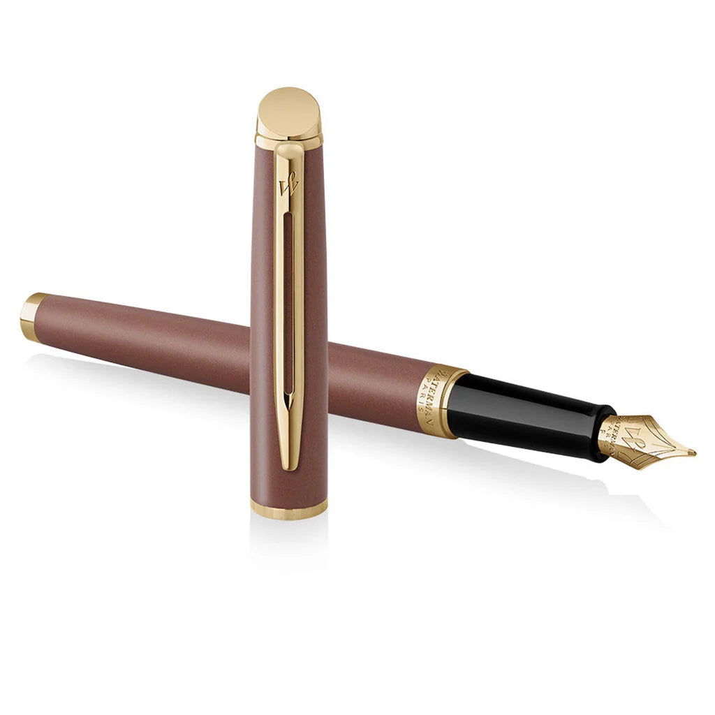 Waterman Hemisphere Metallic Copper Gold Trim Fine Fountain Pen