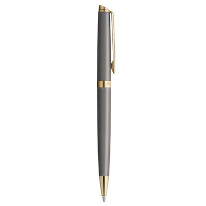 Waterman Hemisphere Metallic Grey Lacquer Gold Trim Ball Pen