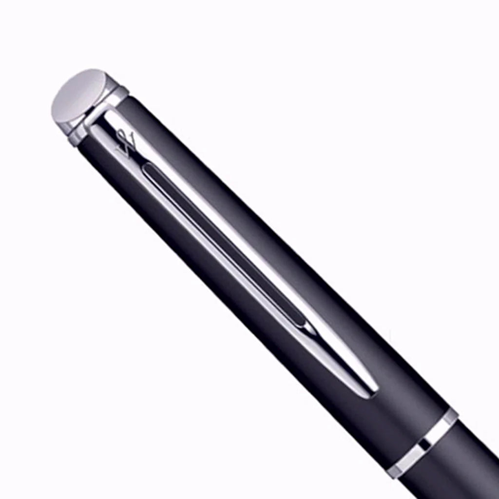 Waterman Hemisphere Matte Black Chrome Trim Fine Nib Fountain Pen