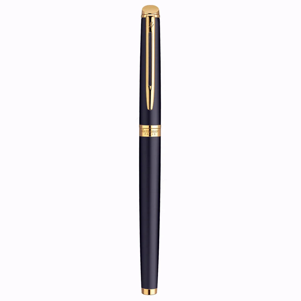 Waterman Hemisphere Matte Black Gold Trim Medium Fountain Pen