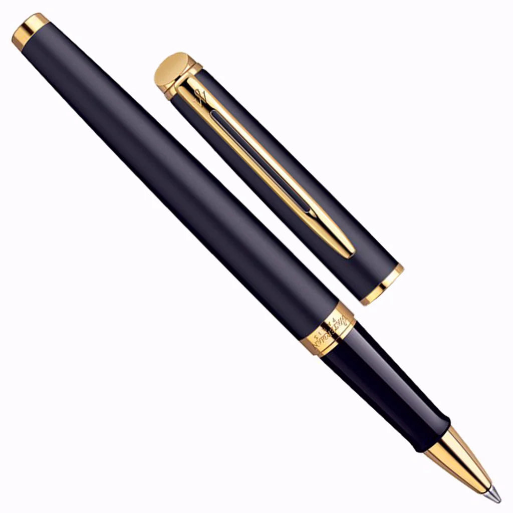Waterman Hemisphere Matt Black Gold Trim Roller Pen