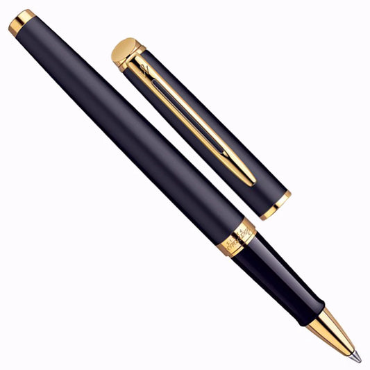 Waterman Hemisphere Matt Black Gold Trim Roller Pen