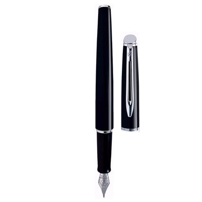 Waterman Hemisphere Mars Black Chrome Trim Medium Nib Fountain Pen