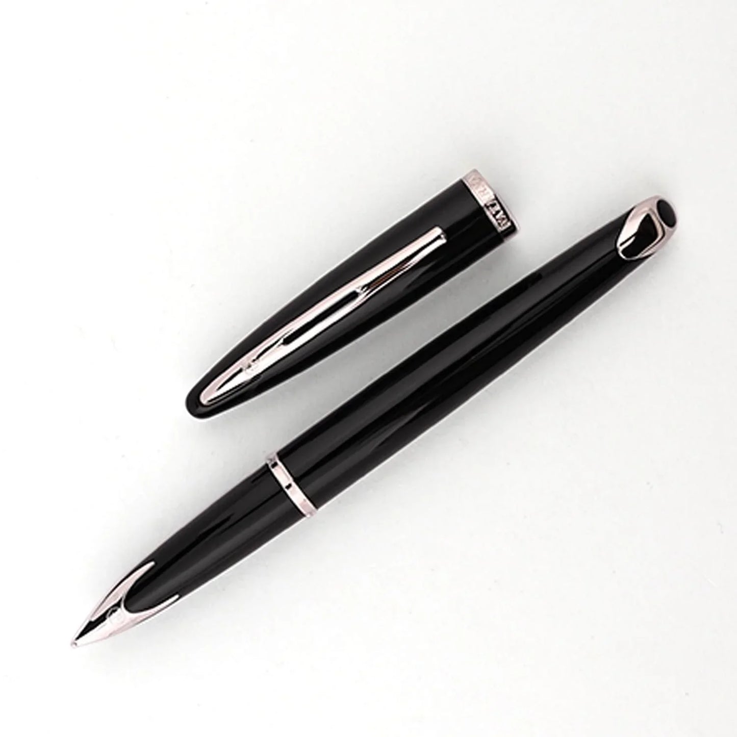 Waterman Carene Sea Black Chrome Trim Medium Nib Fountain Pen