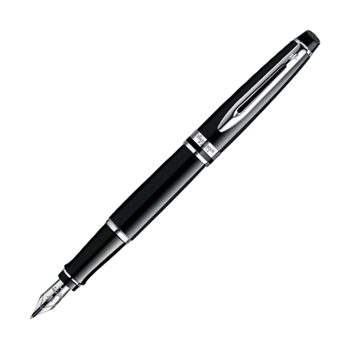 Waterman Expert Mars Black Chrome Trim Medium Nib Fountain Pen