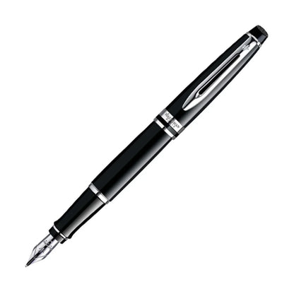 Waterman Expert Mars Black Chrome Trim Medium Nib Fountain Pen