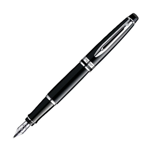 Waterman Expert Mars Black Chrome Trim Medium Nib Fountain Pen
