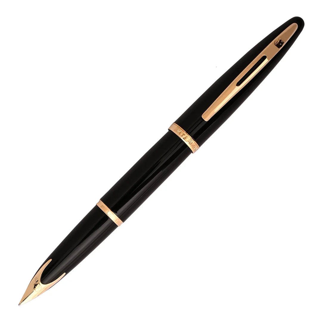 Waterman Carene Sea Black Gold Trim Medium Nib Fountain Pen