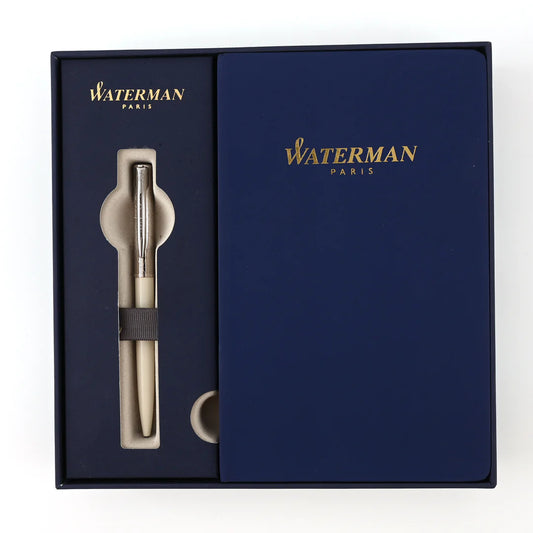 Waterman  Allure Deluxe White Ball Pen + Note Book Gift Set