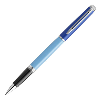 Waterman Hemisphere Colour Block Blue Chrome Trim Roller Pen