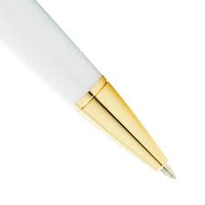 Cross 742-10 Bailey Light White Resin /Gold Trim Ball Pen