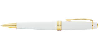 Cross 742-10 Bailey Light White Resin /Gold Trim Ball Pen