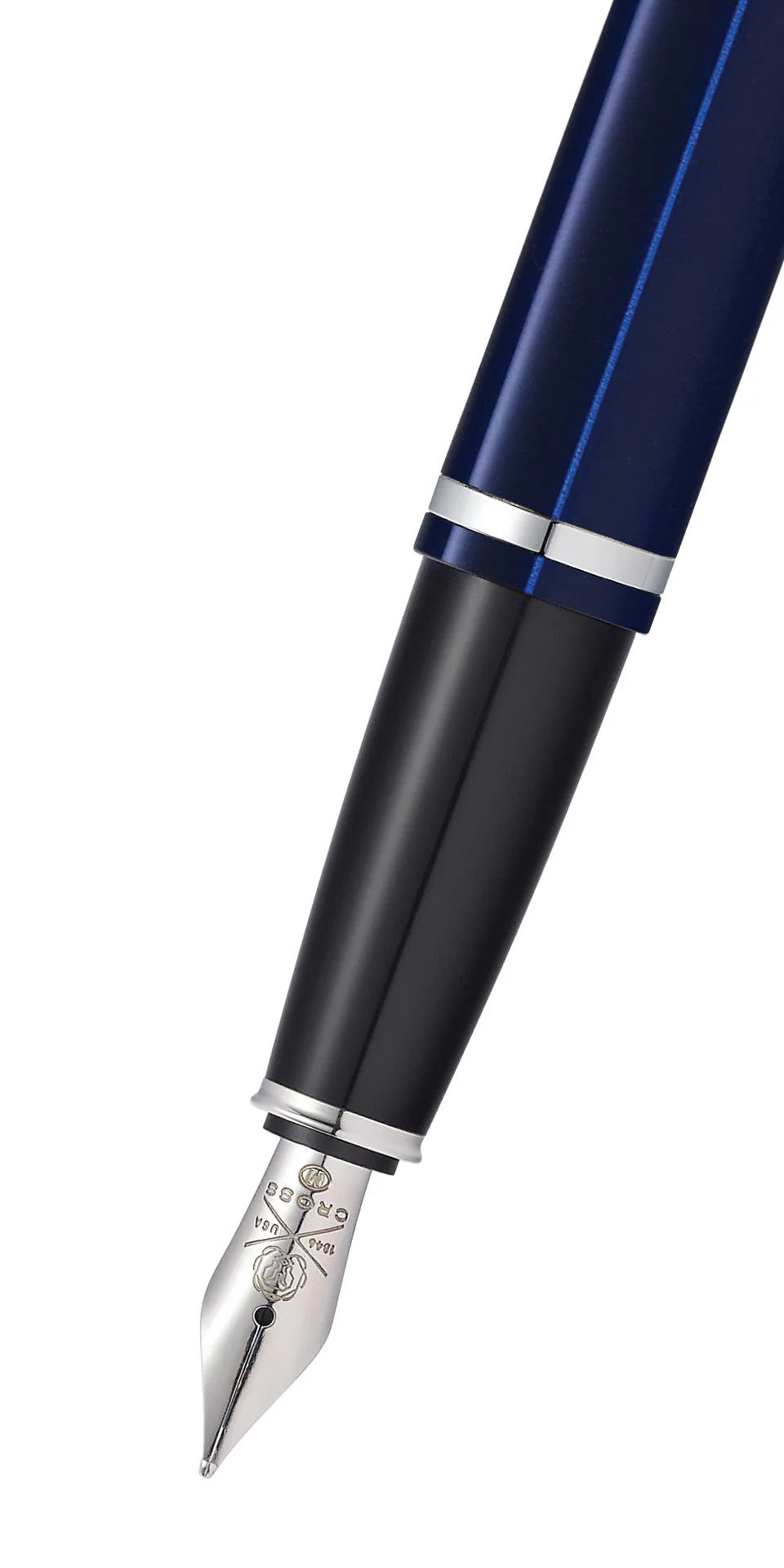 Cross AT0116-3 Calais Crome Blue Fountain Pen