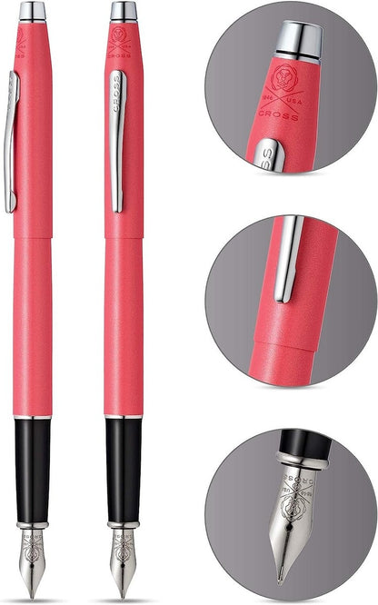 Cross AT0086-127F Century Coral (Pink) Fountain Pen Fine