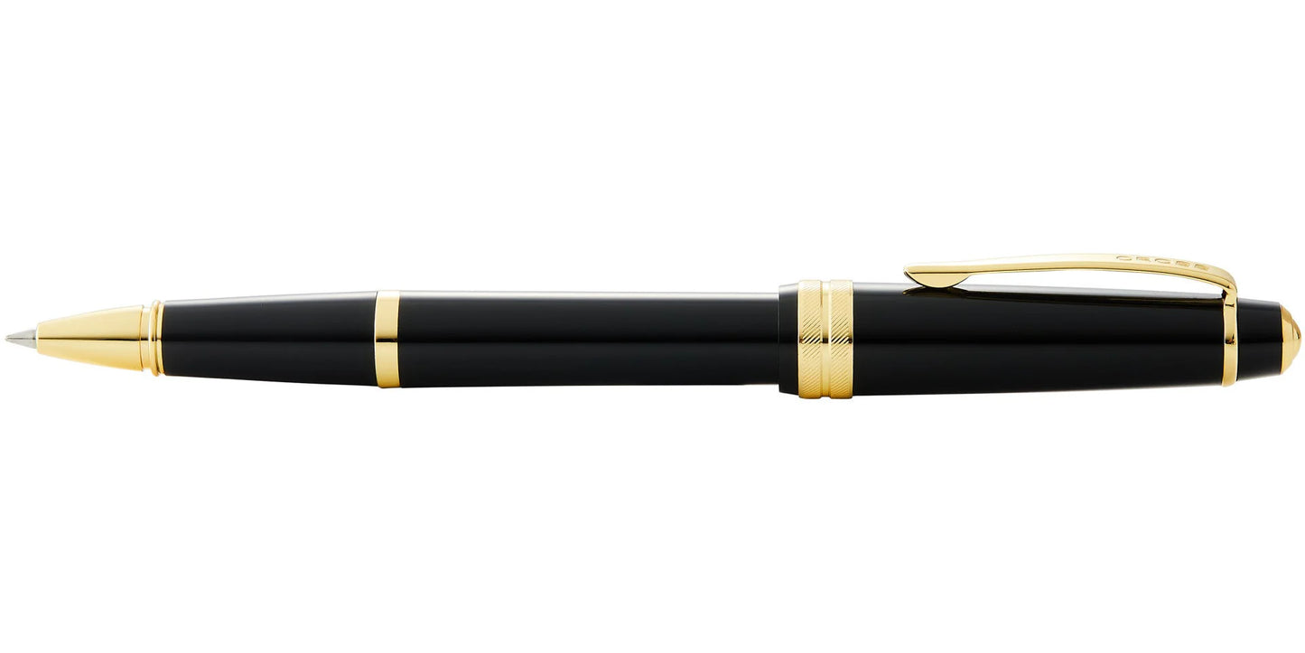 Cross 745-9 Bailey Light Black Resin / Gold Trim Roller Pen