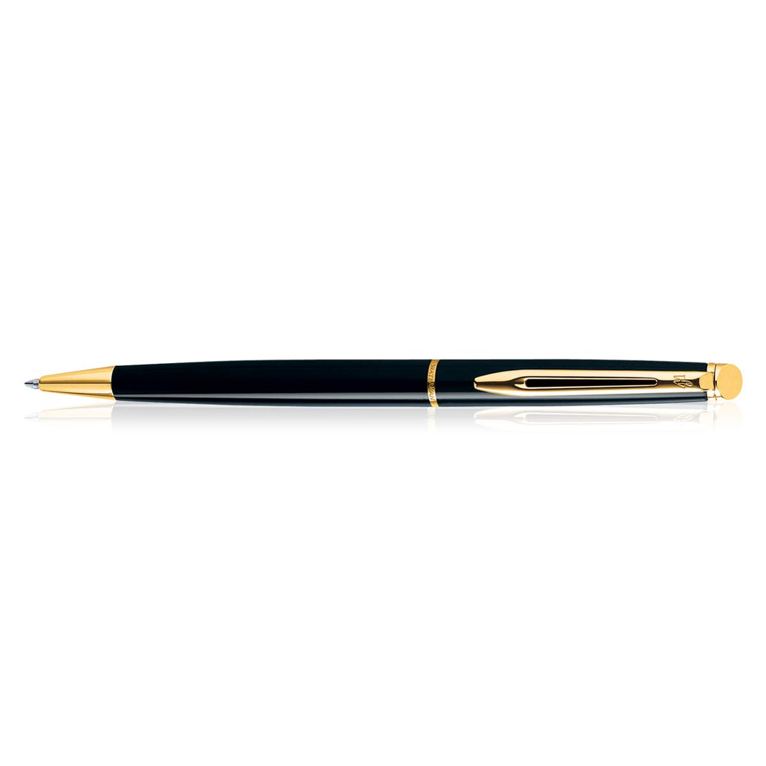 Waterman Hemisphere Mars Black Gold Trim Ball Pen