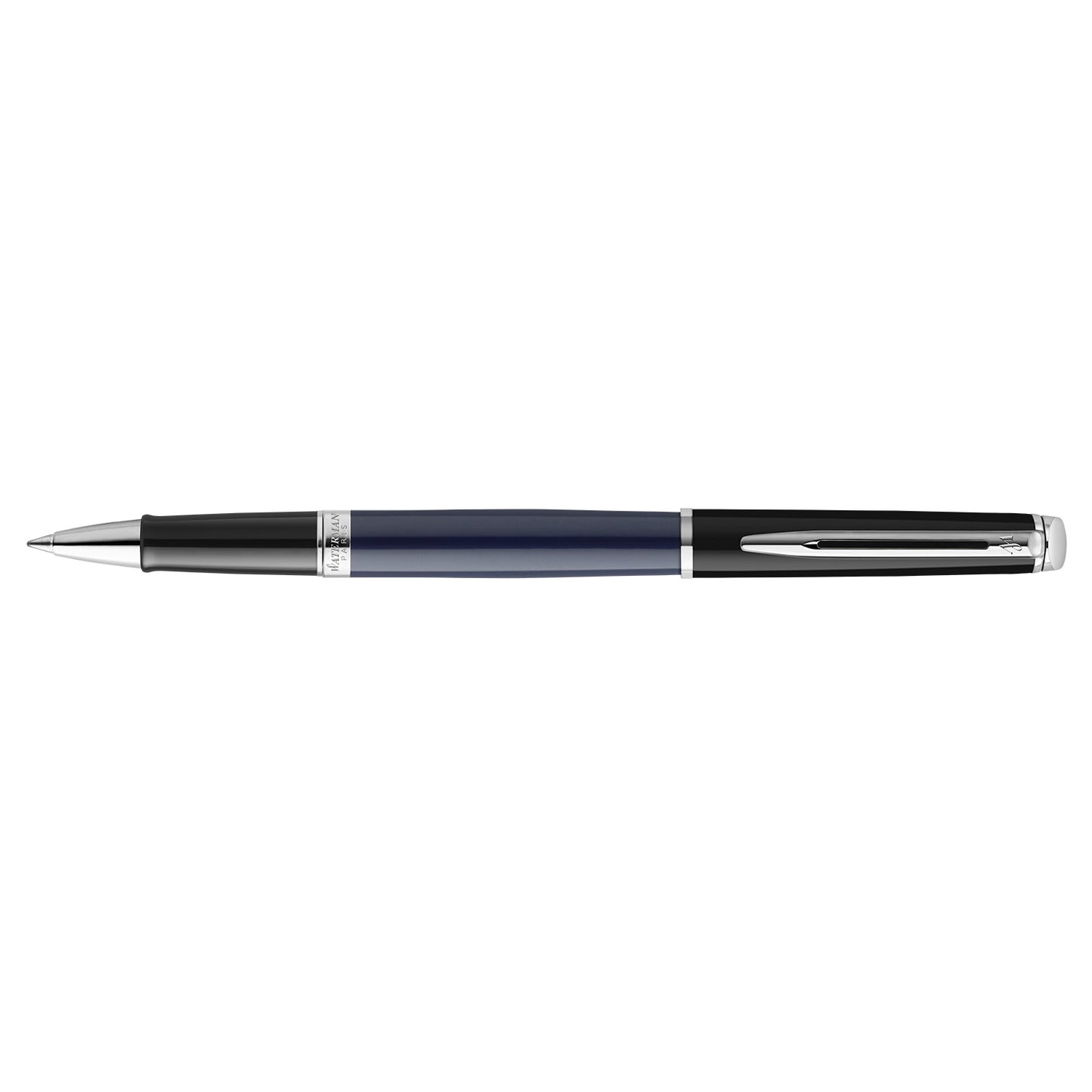 Waterman Hemisphere Colour Block Blue-Black Chrome Trim Roller Pen