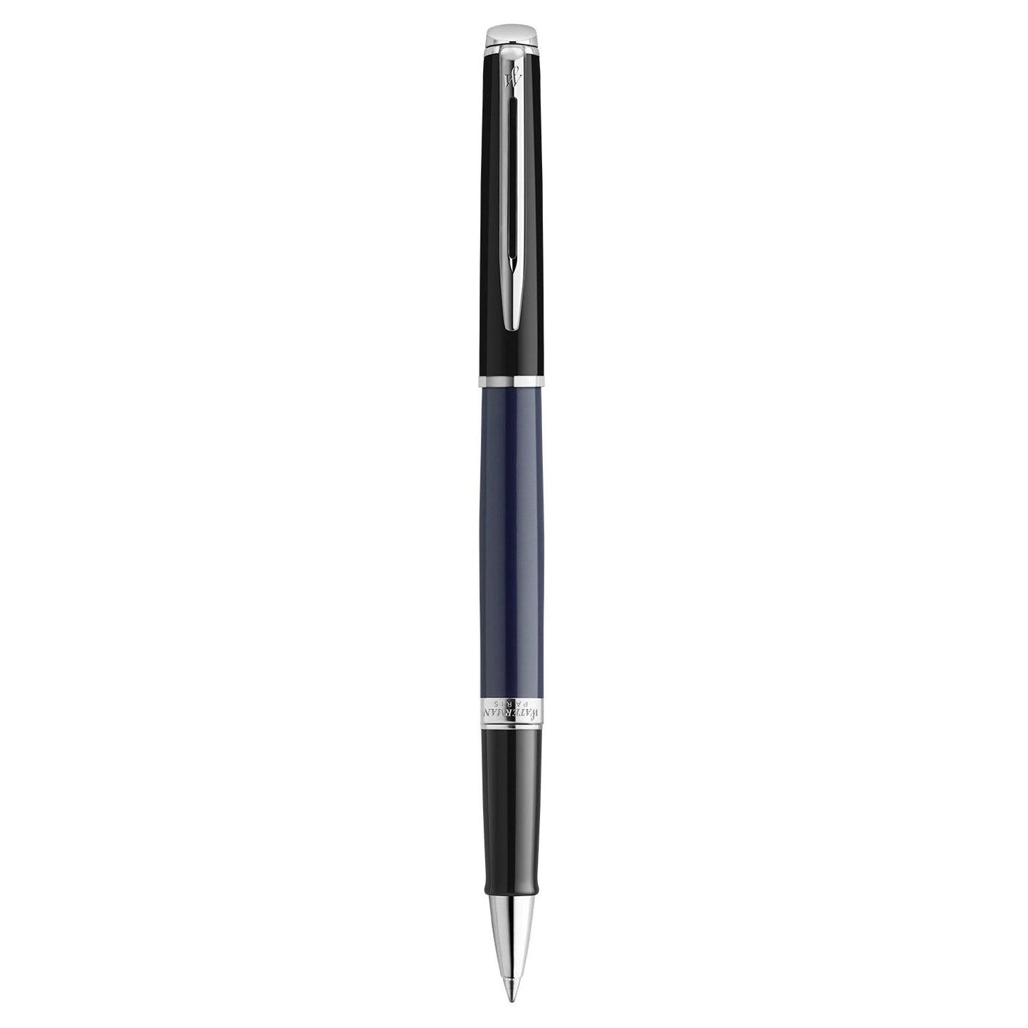 Waterman Hemisphere Colour Block Blue-Black Chrome Trim Roller Pen