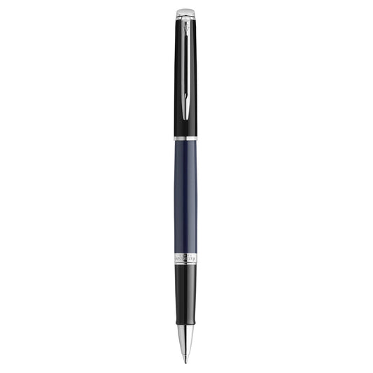 Waterman Hemisphere Colour Block Blue-Black Chrome Trim Roller Pen